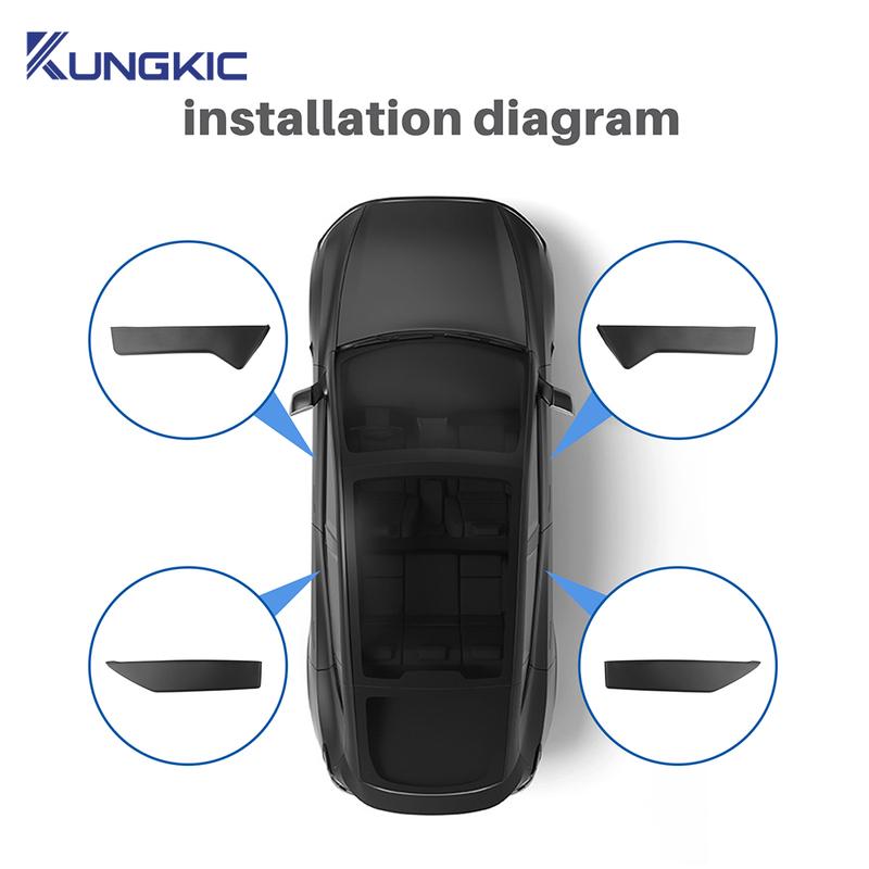 For Tesla Model Y 2025 Juniper 4PCS TPE Car Door Storage Box Tray Front and Rear Door Side Handle Organizer Accessories.