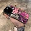 Розовый Уличный Граффити Хип-Хоп Дизайн Защитный Чехол для Серии iPhone 17 16 15 14 13 12 11 16E Pro Max Plus