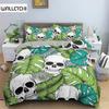 3D-принт черепа Комплект постельного белья Наволочка Мультяшный пододеяльник Двуспальный Твин Полный Королева Король Взрослый Дети Постельное белье Пододеяльник