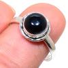 Natural Black Onex Gemstone Handmade 925 Solid Sterling Silver Ring S.8.5 R0p50