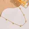 Heart-Shaped Beads Necklace Women's Chunky Chain Link Choker Heart Alloy Jewelry for Girls Daily Wear Parties