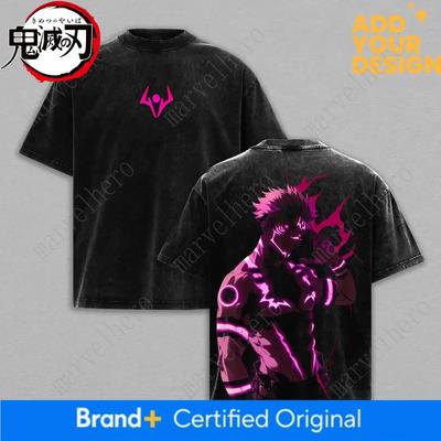 Ryomen Sukuna Jujutsu Kaisen Anime Graphic T Shirt Men Women Cotton Tshirts Vintage Washed Tee Harajuku Male Oversized T Shirt