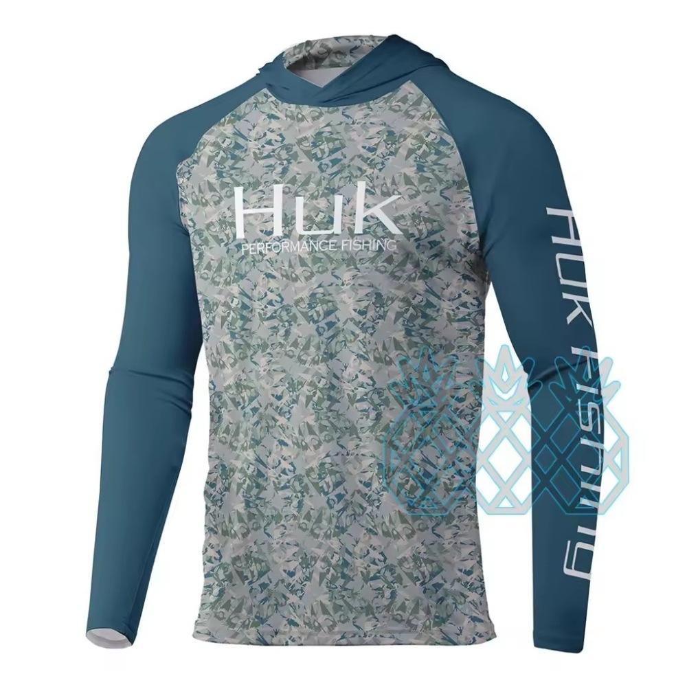 HUK Fishing Suit Men's Long-Sleeve Fishing Suit Sea Fishing Boat Quick-Dry Breathable Sun Protection Fishing Suit