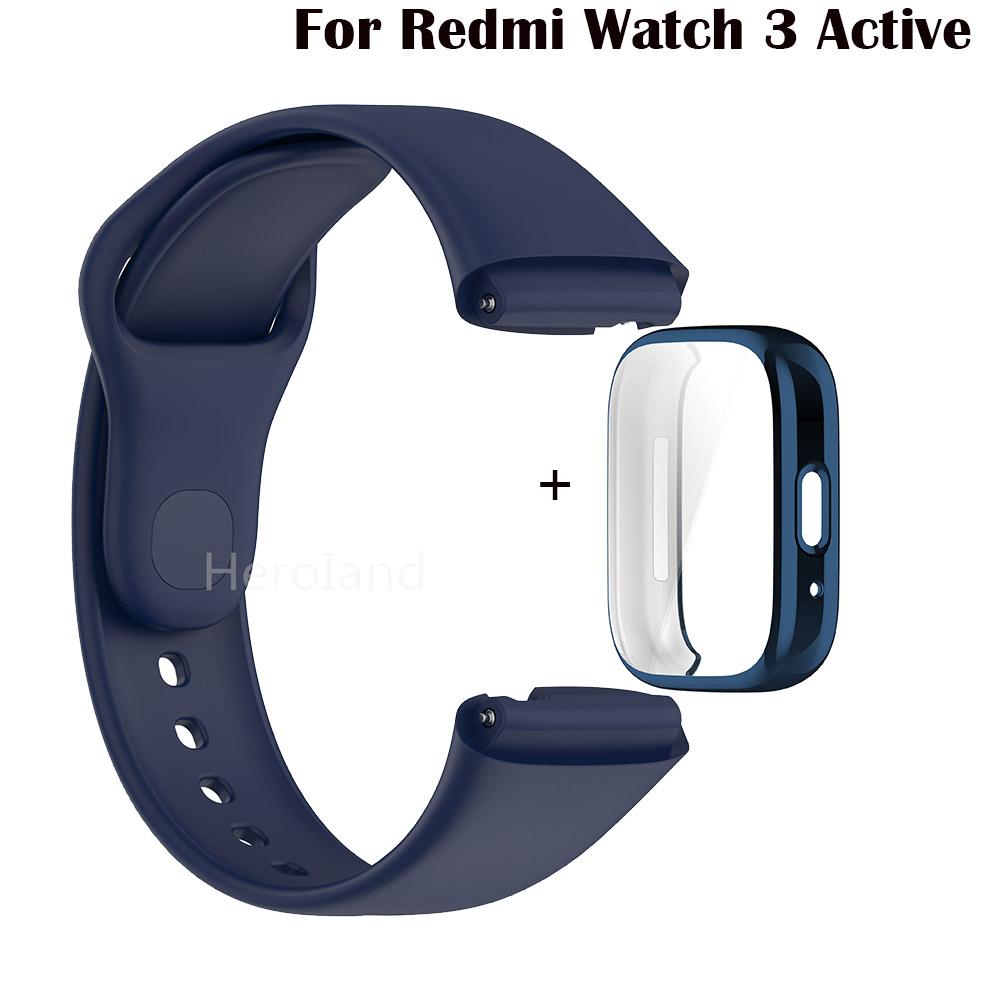 Ремешок для Redmi Watch 3 Active, ремешок для смарт-часов, мягкий силиконовый браслет на запястье для Redmi Watch3 Lite, ремешок на запястье с чехлом