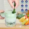 New Electric Vegetable Cutter Set Handheld Wireless Electric Garlic Masher Food Chopper Meat Grinder Machine Food Peel Slice