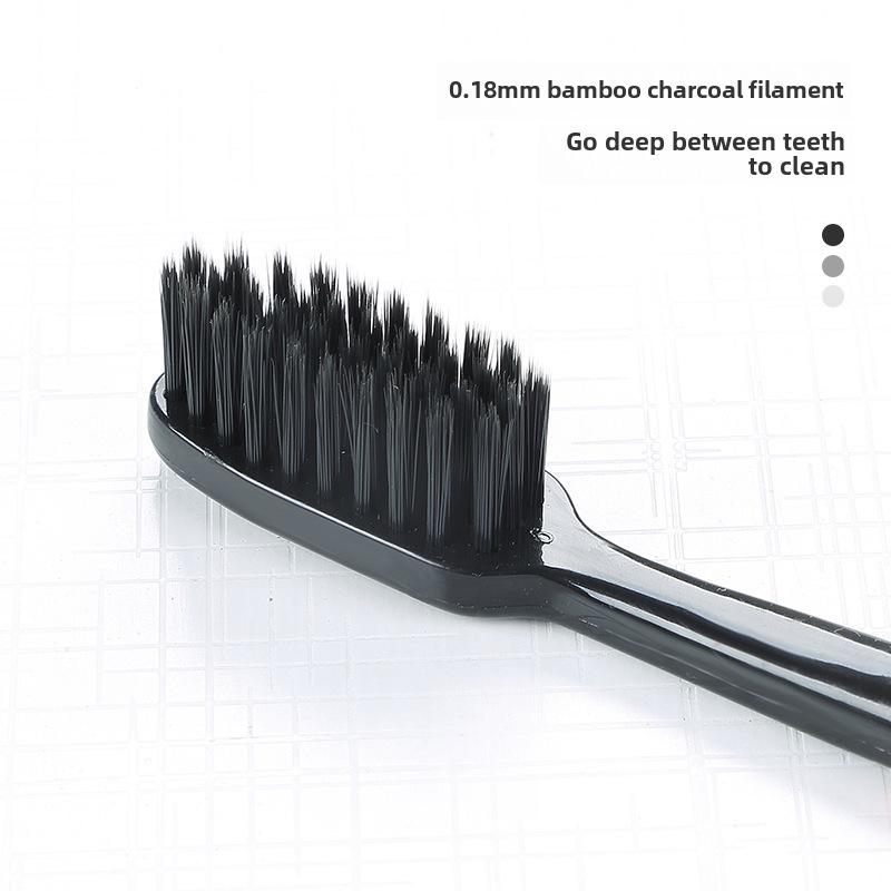 Зубная щетка Jian Bamboo Charcoal Soft Bristle Toothbrush - унисекс и нежный дизайн