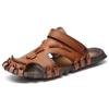 Модные летние новые мужские сандалии Baotou cross border большого размера ручной работы, повседневные сандалии, нескользящие, для отдыха на пляже, сандалии двойного назначения