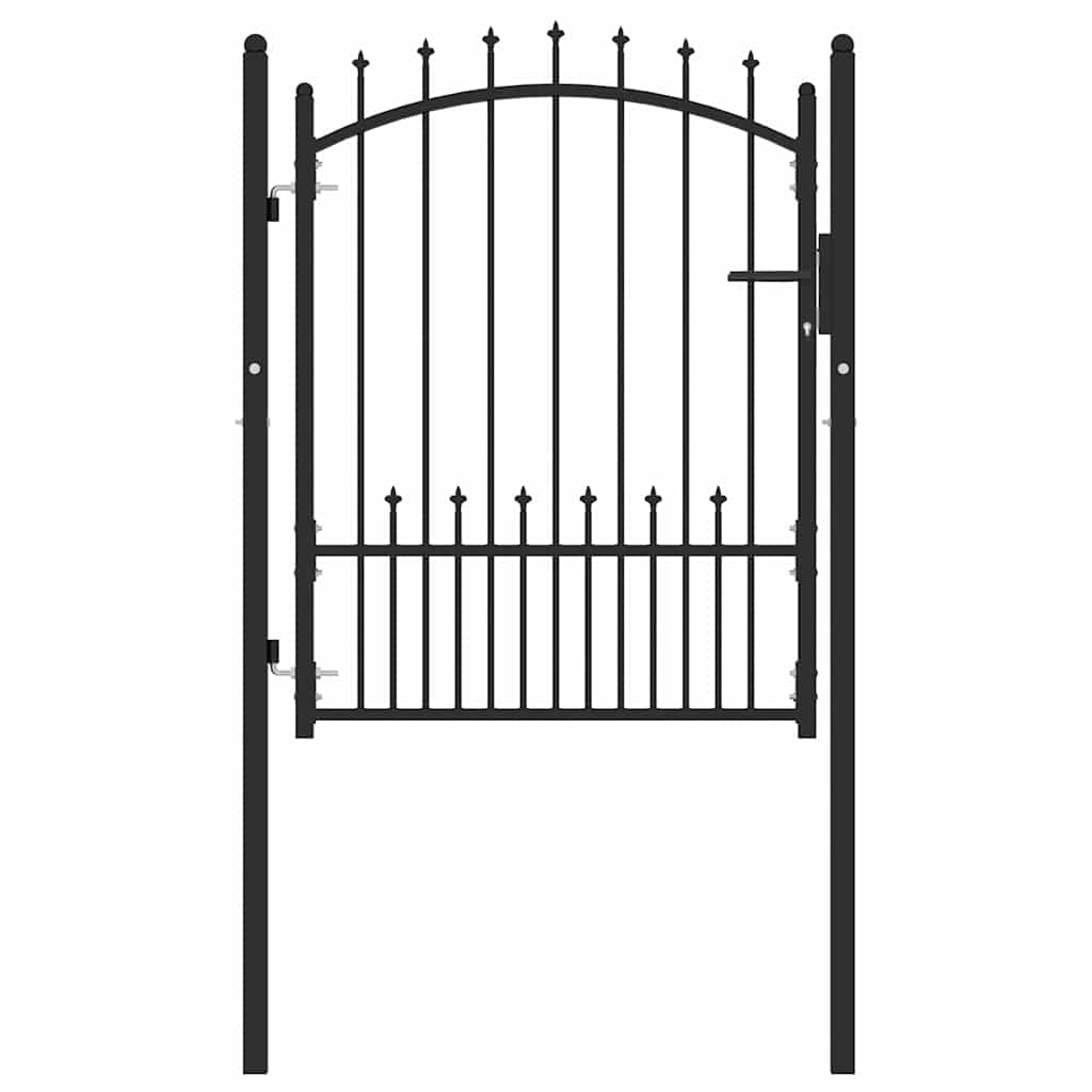Fence Gate with Ornamental Details EMMEN 100 x 125 cm