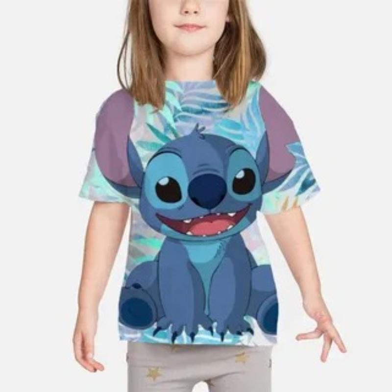 Детская милая футболка с мультяшным принтом для девочек, модный мягкий и удобный топ с коротким рукавом