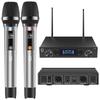 Wireless Microphones, Professional UHF Dual Microphones for Home Karaoke, Wireless Dynamic Microphone System Set, Microphones Systems