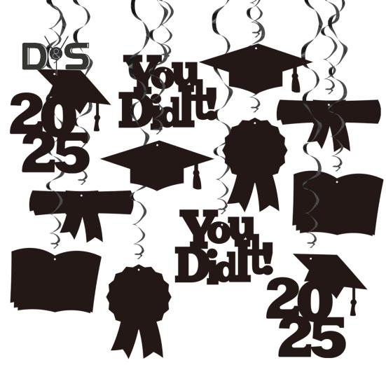 Выпускной вечер подвесные вихревые украшения класс 2025 поздравления выпускные принадлежности для потолка классной комнаты домашний декор