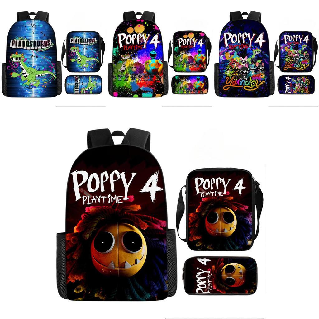 Poppy Playtime Глава 4 Кошмарные существа Детский рюкзак Оксфорд Легкий школьный рюкзак с мягкими лямками для учеников начальной школы