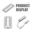 1pc Security Door Chain Home Office Lock Guard Latch Stainless Steel Silver Sliding Fastener For Home Door Lock Hardware