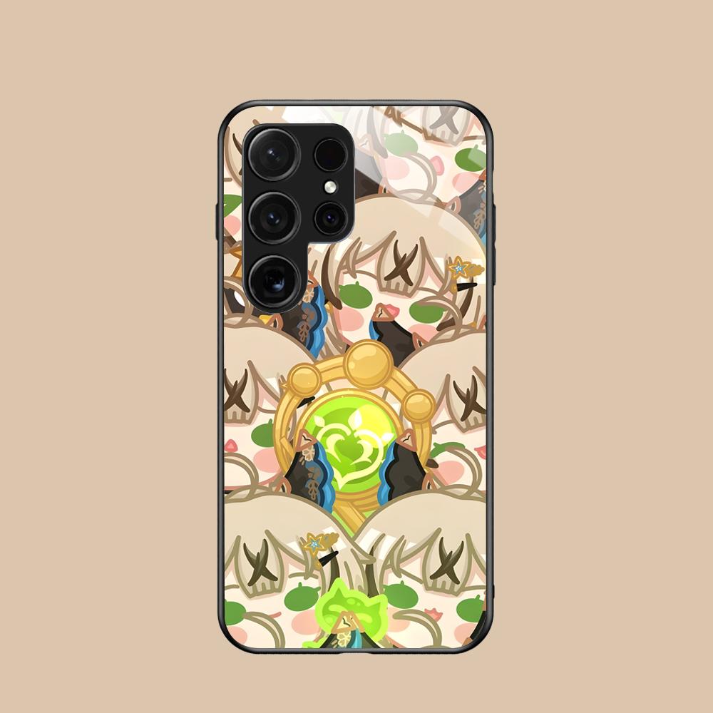 Игровой чехол для мобильного телефона GI Kirara для Samsung Galaxy A56 55 54 53 52 51 36 35 34 23 16 15 5G Стеклянный цветной чехол Роскошный красивый