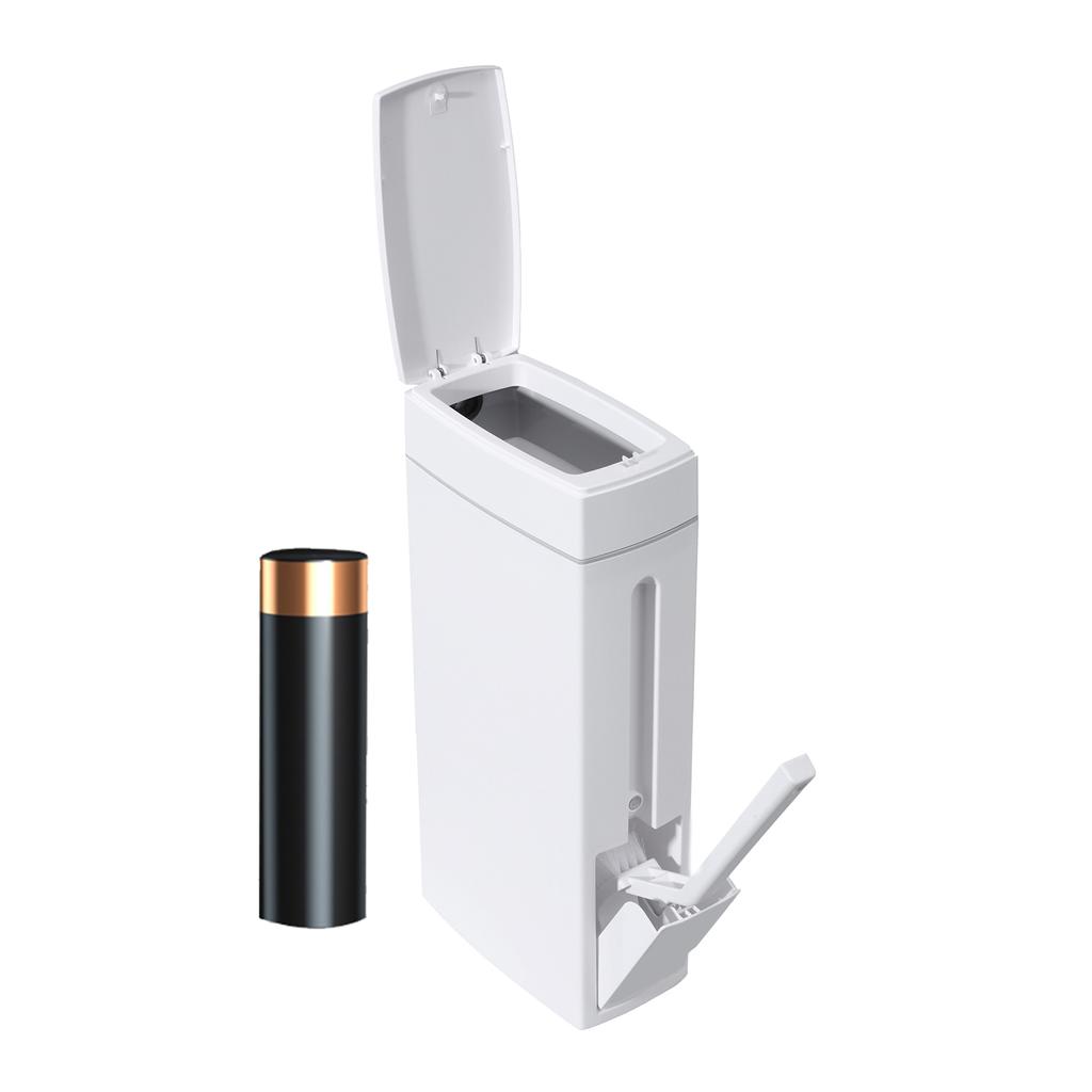 Narrow Trash Can Toilet Brush with 15pcs Garbage Bag Bathroom Plastic Waste Bin Dustbin Kitchen Garbage Bucket Trash Bin