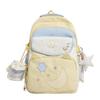 Schoolbag new cute star hanging bag junior high school students light contrasting color large capacity double shoulder schoolbag small fresh girl