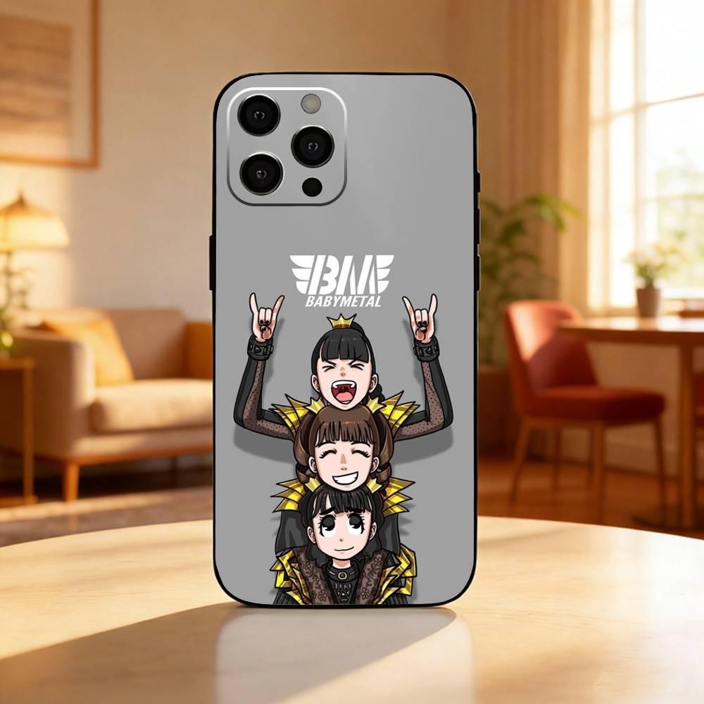 Чехол для телефона с изображением группы B-Babymetal для iPhone 17, 16, 15, 14, 13, 12 Plus, Max, мягкий силиконовый, черный