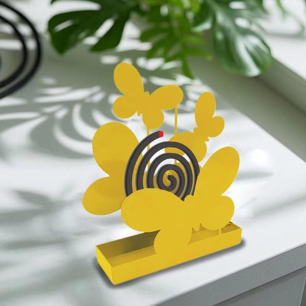 Stable Butterfly Mosquito Coil Holder with Tray Mosquito Coil Rack Plate  Home Decor
