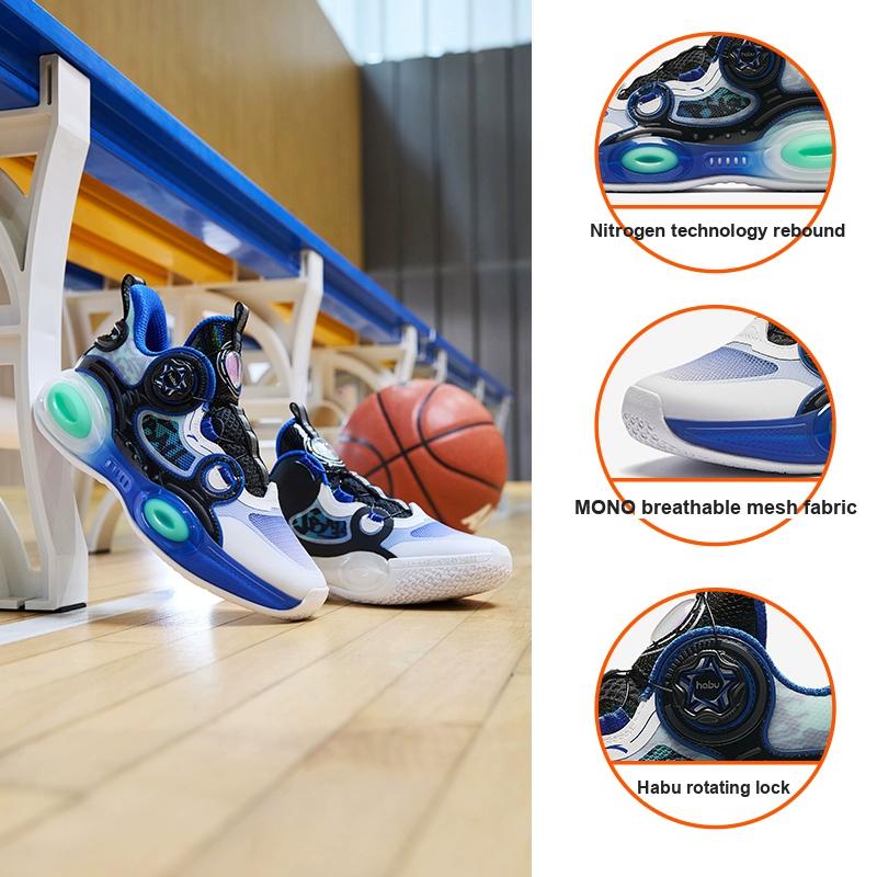 Anta Баскетбольные кроссовки Kids Asymmetrical 3.0 Shock Absorbation Low Top Детские кроссовки Белый Черный Зеленый 312421120-2