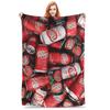 Плед Dr Pepper с лентами, фланелевый, для лета, кондиционера, напитков, портативный, теплый плед для дома, дивана, плюшевое тонкое одеяло