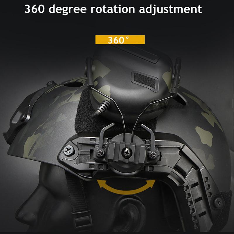 Шлем-гарнитура с шумоподавлением, звукосниматель, защита слуха, наушники для стрельбы, военные наушники для страйкбола