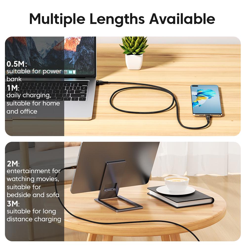 Toocki 6A 66W USB Type C Cable Wire for Samsung Huawei Xiaomi Poco F3 Mobile Phone Fast Charging Cable Type C Cord Data USB C