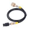 Soda Refill Adapter CO2 Cylinder Cartridge Fill Tank Connector with 60in Hose CGA320 Stainless Steel Hose