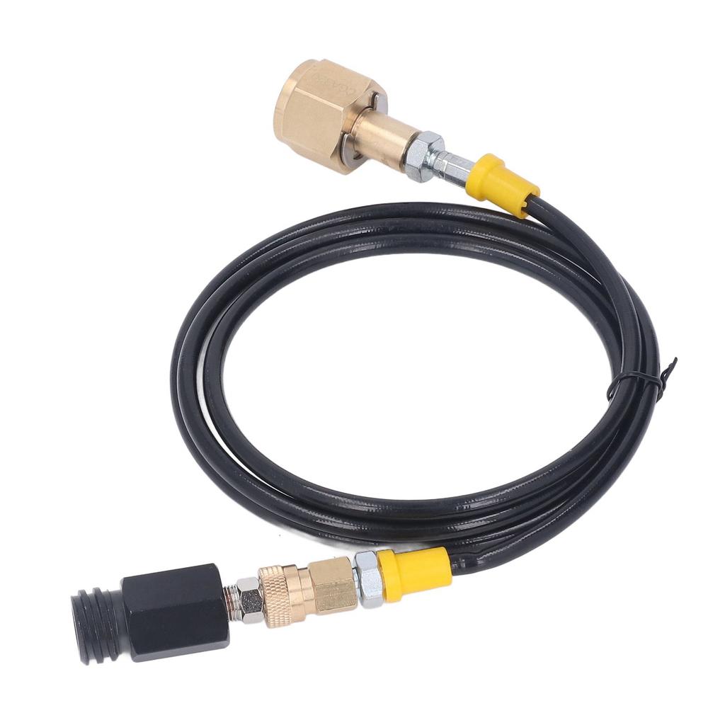 Soda Refill Adapter CO2 Cylinder Cartridge Fill Tank Connector with 60in Hose CGA320 Stainless Steel Hose