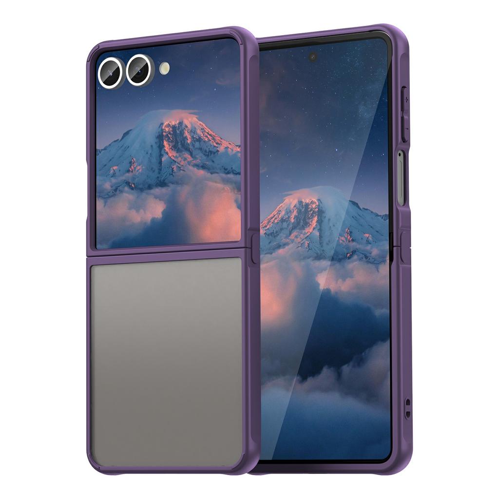 Чехол для Samsung Galaxy Z Flip7 5G, противоударный, с подушками безопасности, матовый, полупрозрачный, из ПК + ТПУ, задняя крышка телефона