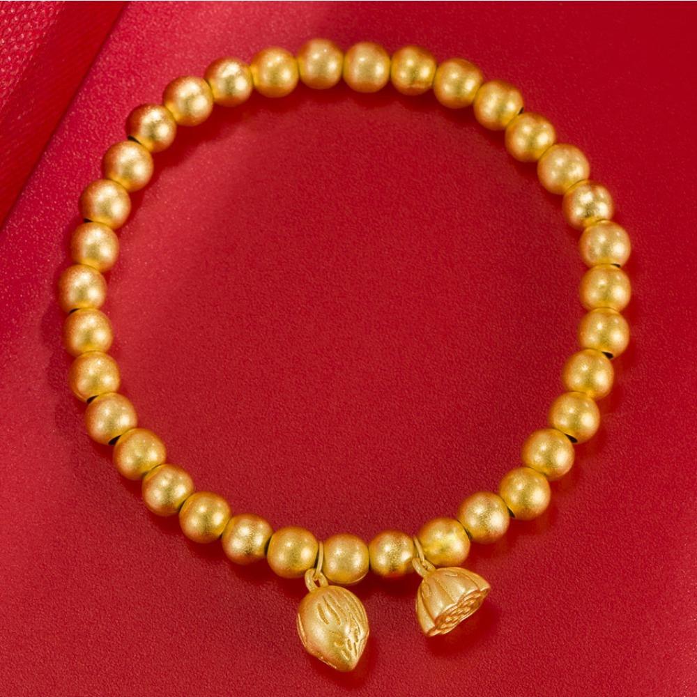 Браслет Легкий Роскошный Модный Золотой Желтый Шаровой Браслет