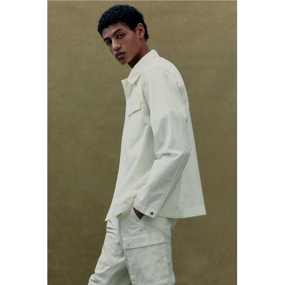 HM Utility oversHirt Regular Fit кремовый