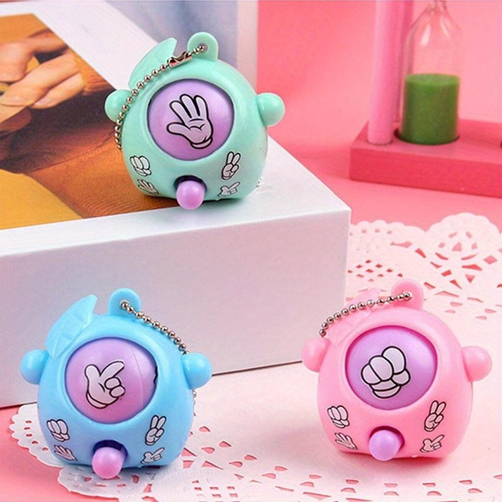 5PCS Random Paper Scissors Egg Keychain Gachapon Toy