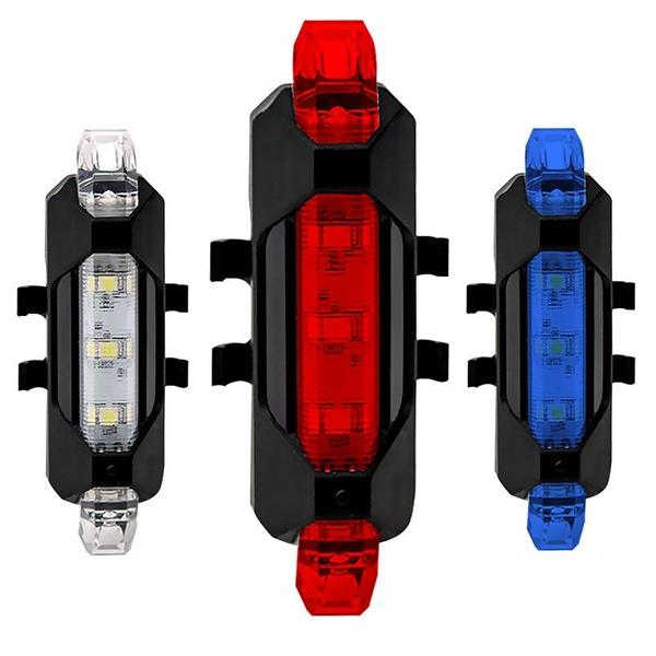 Ultra Bright LED Rear Bike Tail Light 3 Modes Flashing Safety Warning Light USB Rechargeable Bicycle Taillights STAL