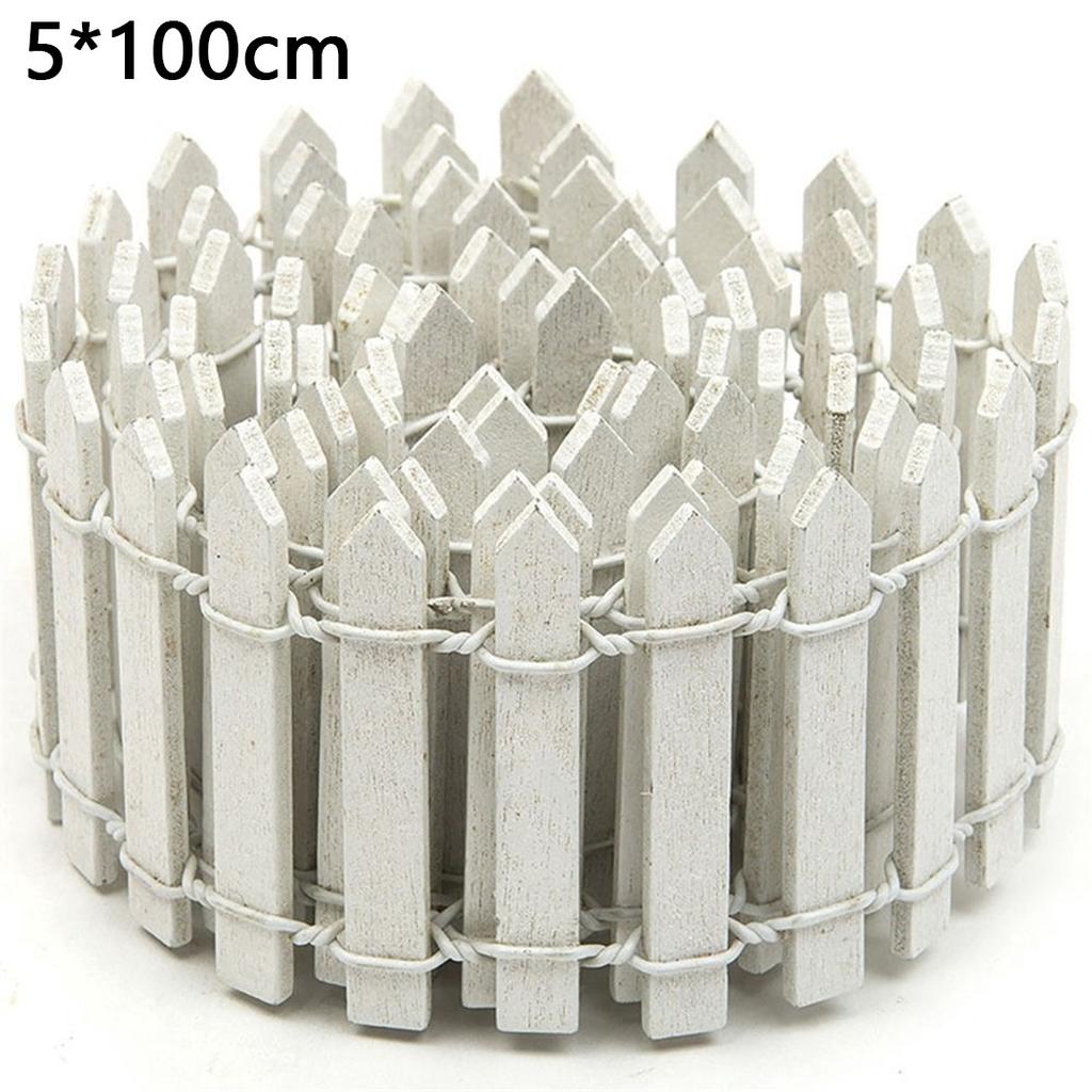 5*100 см Мини Деревянная Творческая Имитация Маленький Забор Домашний Сад DIY Украшения Ландшафтный Сказочный Сад Фигурки Миниатюры Ремесла