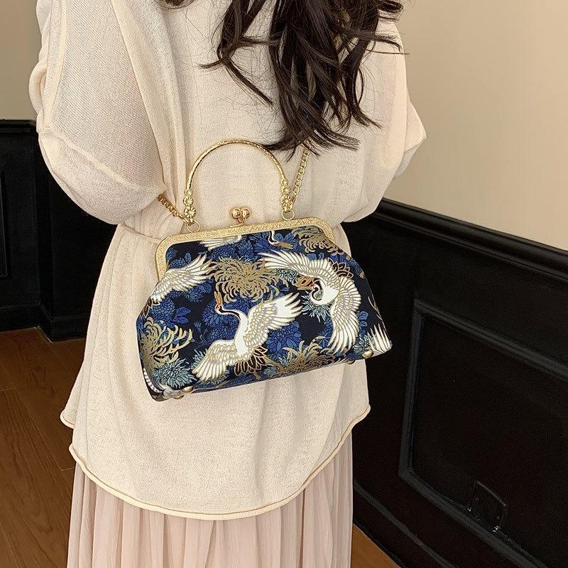Новая средняя сумка через плечо, сумка-кроссбоди, вышивка, элегантная ретро ручная женская сумка