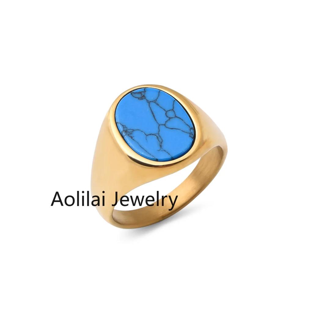 R3326 Мужские/Женские Высококачественные Кольца из Нержавеющей Стали 316L с Ониксом