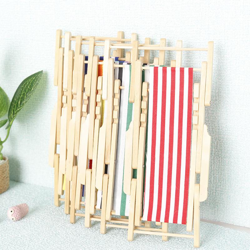 1:12 кукольных мини-складных пляжных стульев, модель шезлонга, кукольная мебель, украшения, микросцены, строительные реквизиты