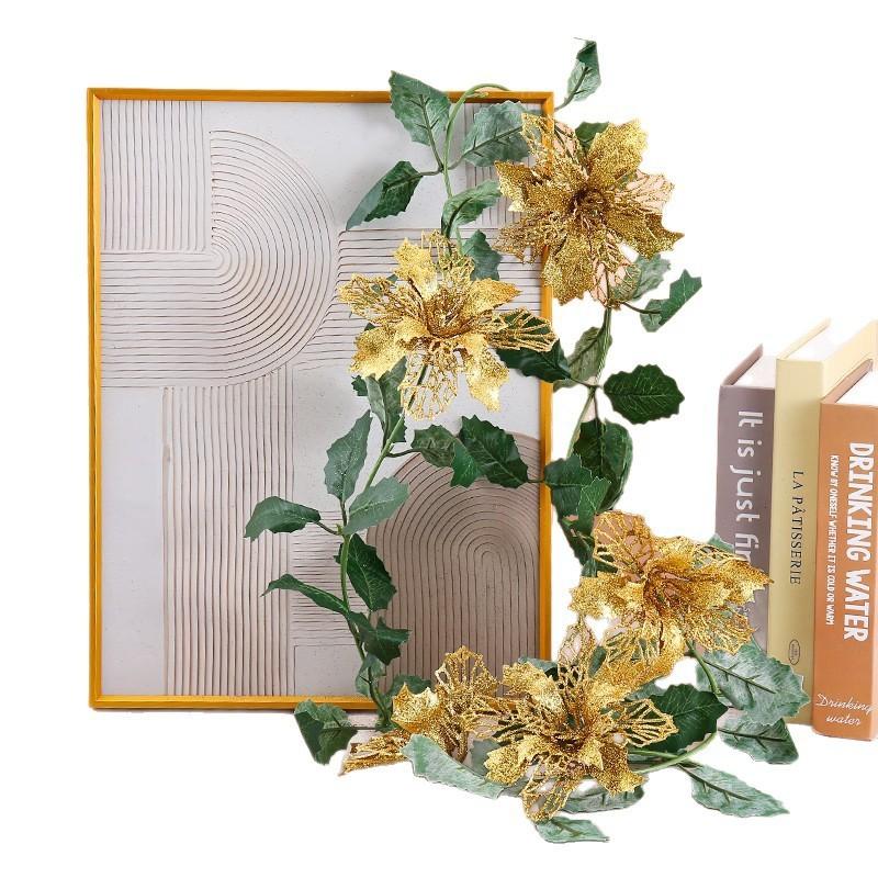 Christmas Party Decor With Hollow Glitter Vines For Seasonal Home Accent