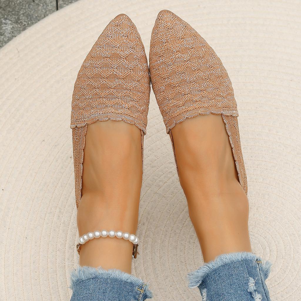 Модные осенние женские туфли на плоской подошве с заостренным носком, неглубокие, для женщин, повседневные туфли на плоской подошве, модные удобные нескользящие мокасины