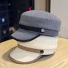 Новая британская ретро вязаная восьмиугольная шляпа для женщин на осень и зиму, корейский стиль, делающая лицо маленьким, берет, большой обхват головы, кепка газетчика
