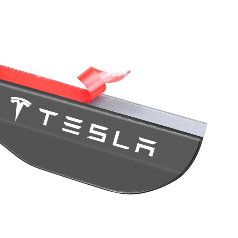 2 шт. Боковые зеркала заднего вида автомобиля Дождевая накладка Солнцезащитный козырек Защита-бровь Для Tesla Model 3 S X Y Style Roadster Invader Coil Mod WYE K80