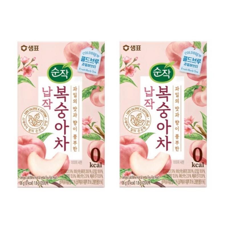 Soonjak Колд брю Чай с плоским персиком (1,8 г x 20 чайных пакетиков)