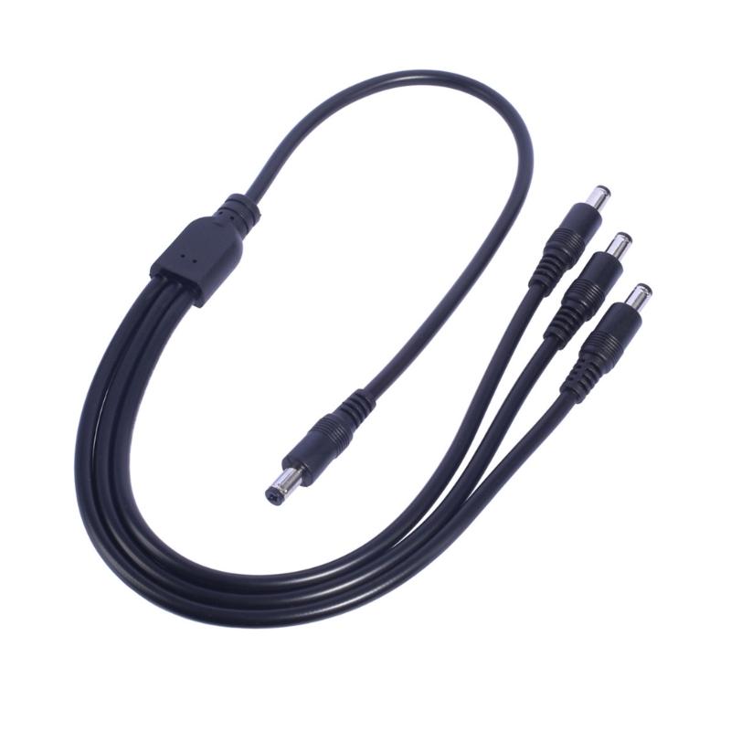 DC5521 Splitter Cable 1 Male to 3 Male 5.5mmx 2.1mm Connectors Extension Cord for CCTV Camera Routers LED Light Bar