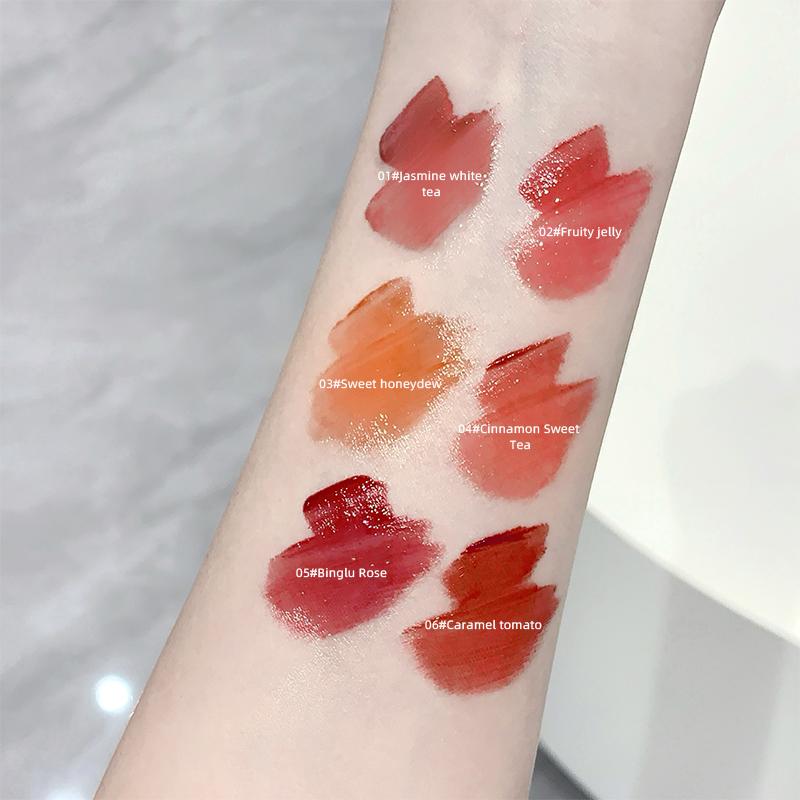 Gege Bear Pink Rabbit Velvet Matte Lip Cream Black Rabbit Water легкая помада для губ матовая зеркальная помада-подвеска блеск для губ