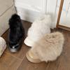 Модные женские пушистые ботильоны из искусственного меха, теплые шерстяные, зимние, плюшевые, хлопковые, с подкладкой, женские, толстые, водонепроницаемые, нескользящие, повседневные ботинки
