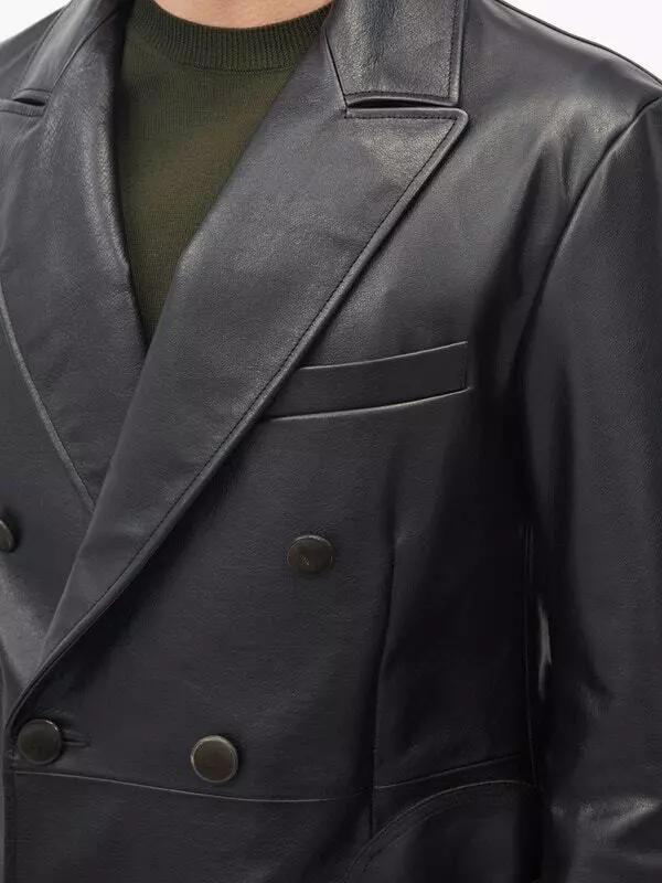 AL KHALID Authentic New Men's Black Blazer 100% Real Lambskin Stylish Slim Fit Coat Blazer