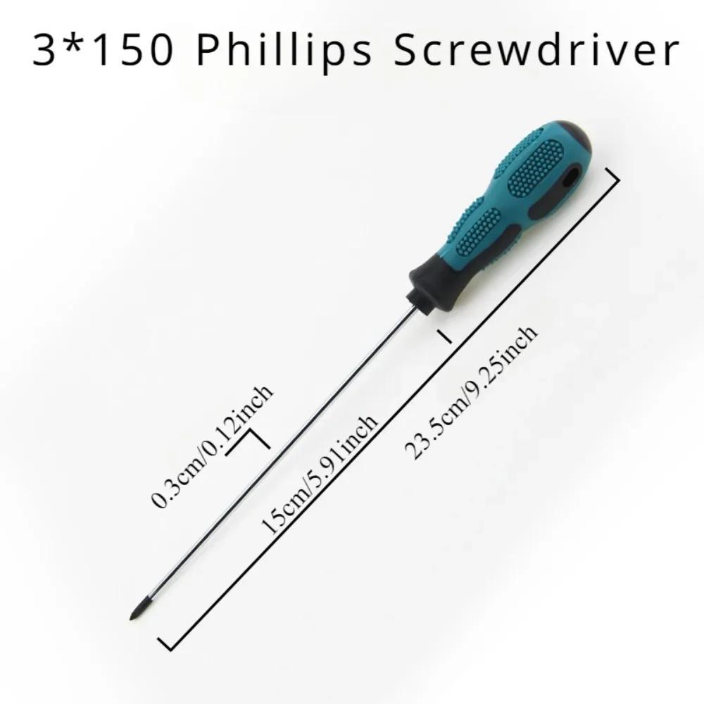 Long Slotted Phillips Screwdriver Rubber Handle Magnetic Screwdriver Installation and Disassembly Repair Tool 2025