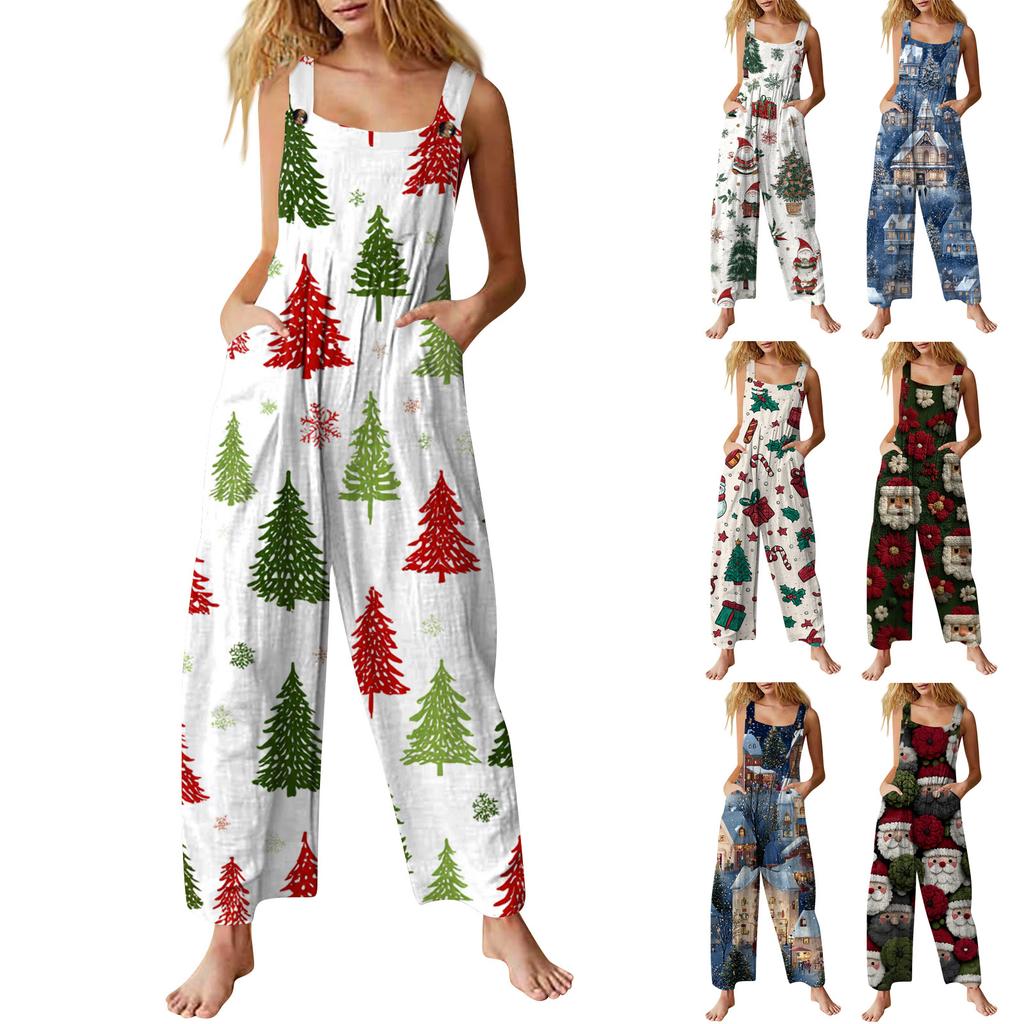 Women's Jumpsuit Printed Casual Loose Jumpsuit
