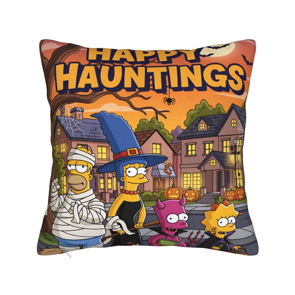 Pillow Cover Funny SSimpsons Green Polka Dot Family Cute Funny Pillow Case For Sofa Couch Bed Living Room Pillowcases