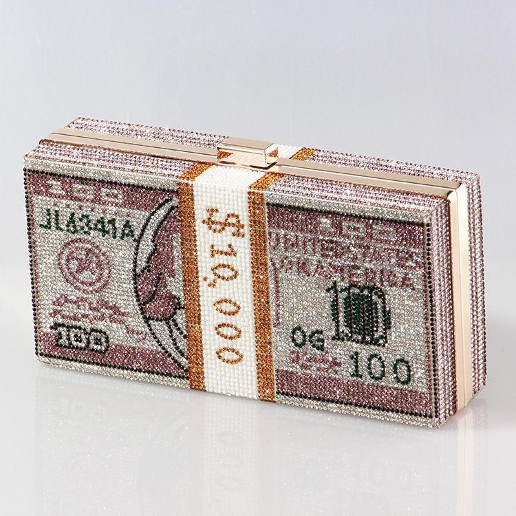 USD в европейских и американских новых моделях, полностью усыпанная бриллиантами, сумка USD женская ручная через плечо универсальная индивидуальность популярная мода